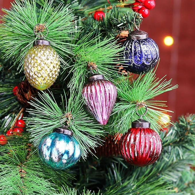 IndianShelf 24 Pieces Large Retro Vintage Christmas Ornaments Unique