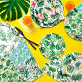 60Pcs Tropical Luau Party Supplies Tropical Floral Luau Plates and