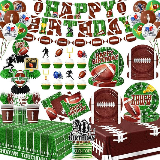 Football Birthday Party Decorations 191Pcs Football Party Supplies