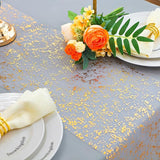 Snowkingdom 2 Pcs Gold Table Runner Roll, Sheer Gauze Chiffon Tulle