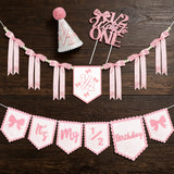 1/2 Birthday Girl Half Birthday Decorations Pink Bow It's My 1/2 Birth