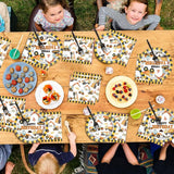 100 Pcs Construction Birthday Party Plates and Napkins Set Dump