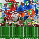 178Pcs Football Party Supplies Includes Dinner Plates Dessert Plates