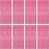 8 Pack Pink Backdrop, 3.28 FT x 7.05 FT Pink Birthday Decorations,