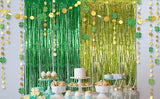 St Patrick Backdrop St Patricks Day Garland Clover Garland Green