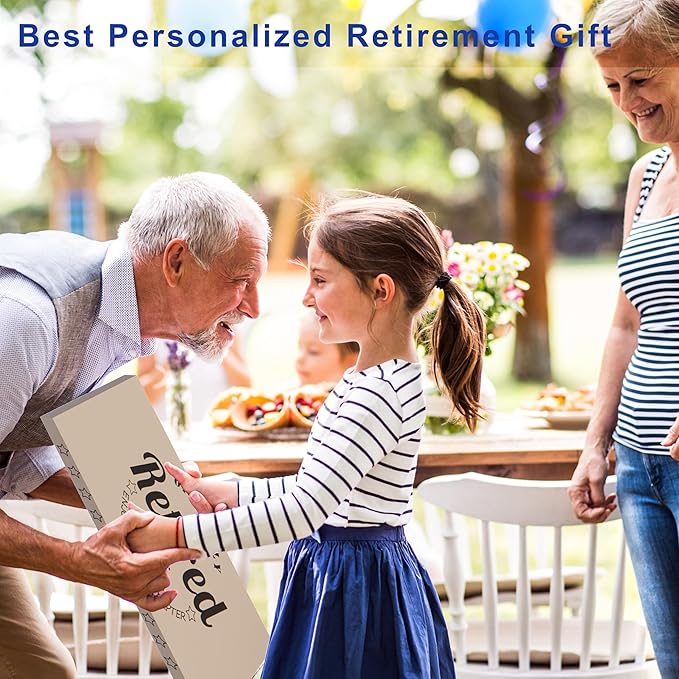 Framed Black Retirement Decorations Guest Book for Men/Women