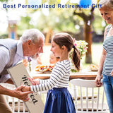 Framed Black Retirement Decorations Guest Book for Men/Women