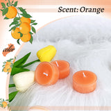 Citrus Scented Tealight Candles, Orange Scent Tea Lights Candles Clear