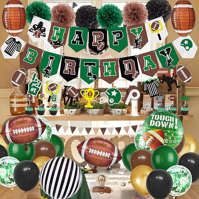 47 Pcs Football Birthday Party Decorations Football Party Supplies