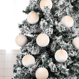 Velvet Ornaments for Christmas Tree Decorations - Beige Xmas Ball