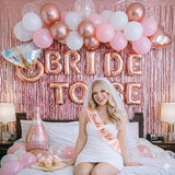 VIDAL CRAFTS Rose Gold Bridal Shower Decorations 62 Piece Pink