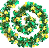 50 FT St Patricks Day Decorations Shamrock Garland Decor Green Gold
