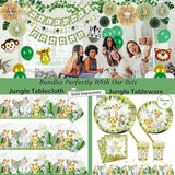 320 Piece Jungle Safari Baby Shower Decorations Kit for Boy or Girl