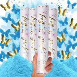 PrimePure Gender Reveal Confetti Cannon - Butterfly Confetti Popper &