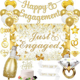 Gold Engagement Party Decorations for Couple Just Engaged Backdrop