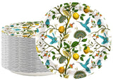 50PCS Lemon Party Supplies7"Lemon Paper Plates Blue Tiles Yellow Lemon