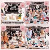 Rose Gold Birthday Decorations for Women 37Pcs Happy Queen Party Kit