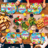 96 Pcs Hawaiian Aloha Party Decorations Supplies Luau Tropical
