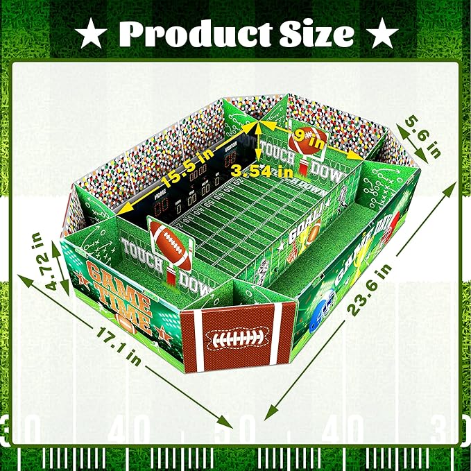 Football Party Supplies Kit Large 23.62x17 inch Football Snack