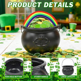 329 Pcs St Patrick's Day Cauldron Kettle Set Shamrock Gem Plastic