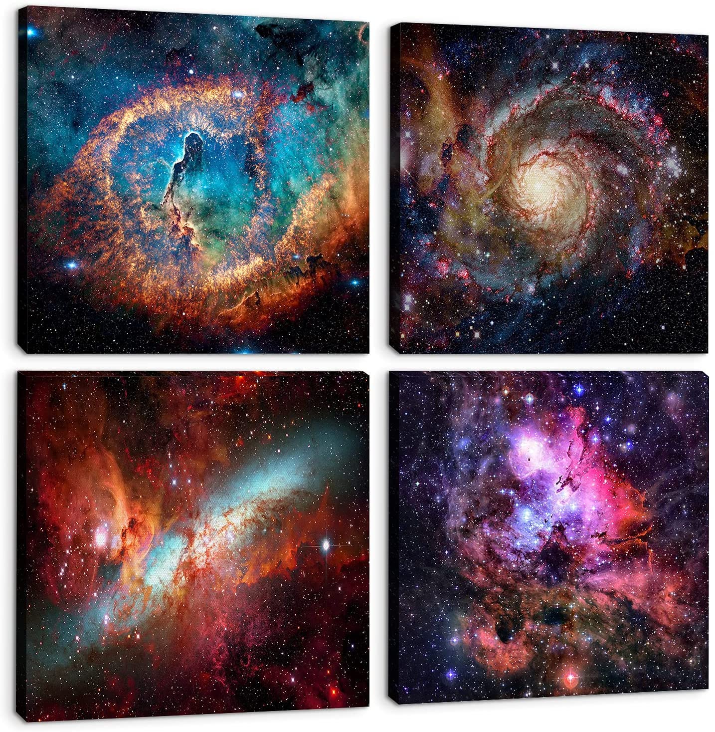 sunfrower Nebula Galaxy Canvas Wall Art Outer Space Prints Painting