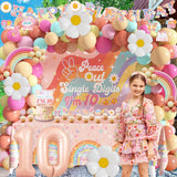 10th Birthday Decorations for Girl, Peace Out Single Digits Party