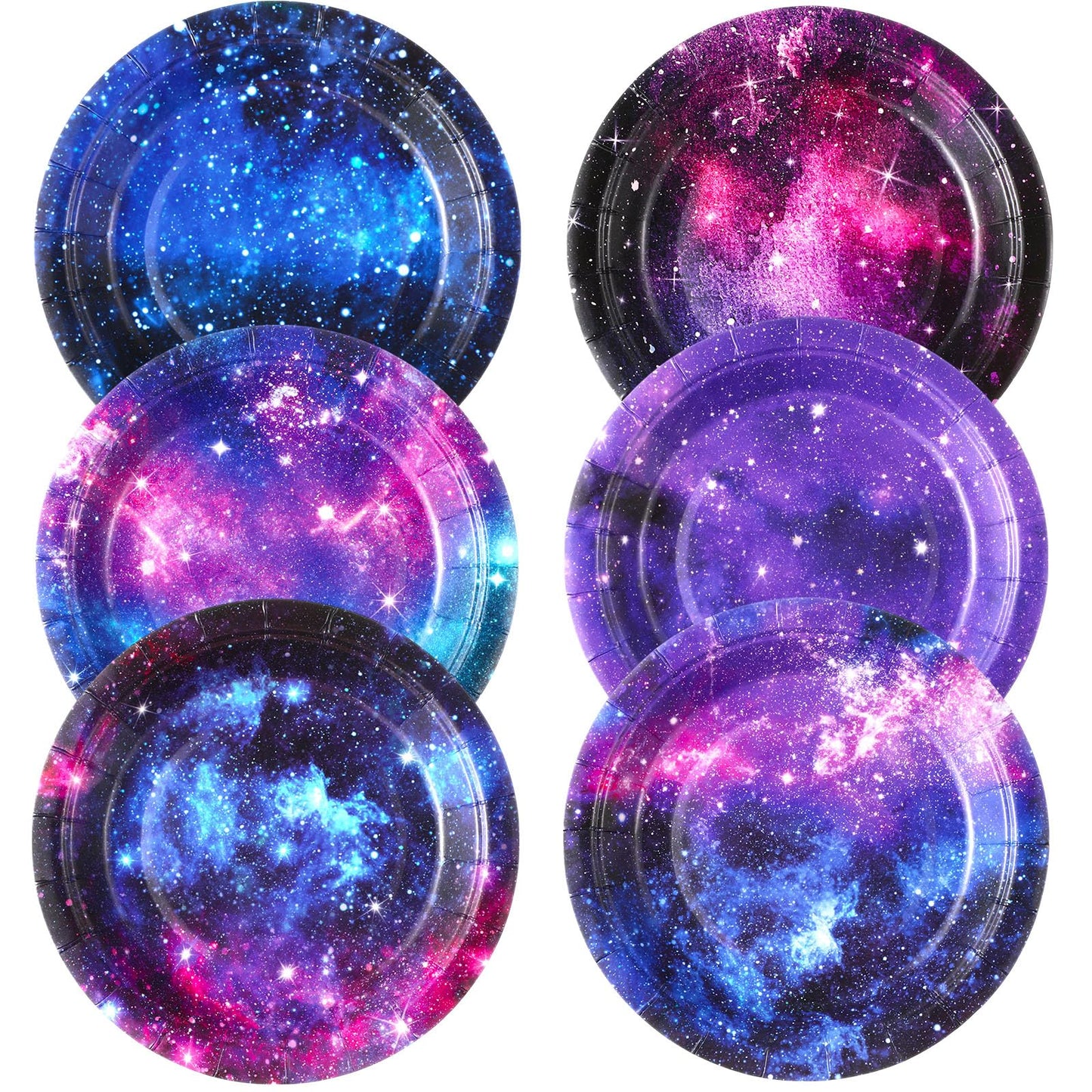 60 Pcs 7 Inch Space Galaxy Paper Plates Outer Space Theme