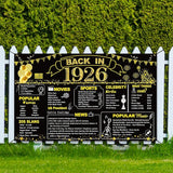 DARUNAXY 100th Birthday Black Gold Party Decoration, Back in 1926