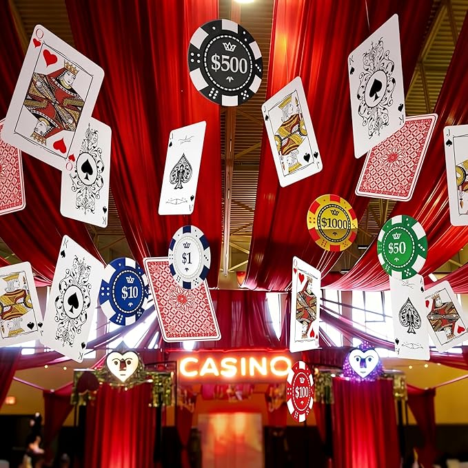 Casino Party Hanging Decorations Casino Night Party Banners Poker