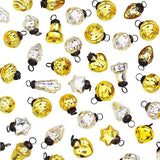 Indian Shelf 25 Piece Glass Silver Gold Christmas Ornaments Premium