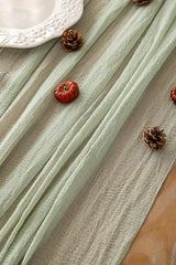 Keketoarrange 6pcs Sage Green Spring Easter Cheesecloth Table Runner