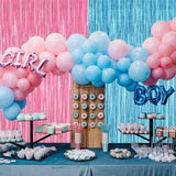 2 Pack Gender Reveal Decorations, 3.28 FT x 7.05 FT Pink and Blue