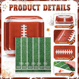 72 Pcs Football Paper Plates and Napkins Football Party Supplies Set