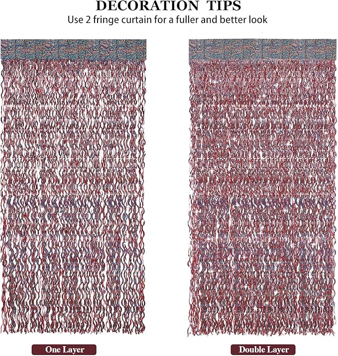 3 Pack 3.3 ft x 6.6 ft Tinsel Curtain CYLMFC Rose Gold Birthday