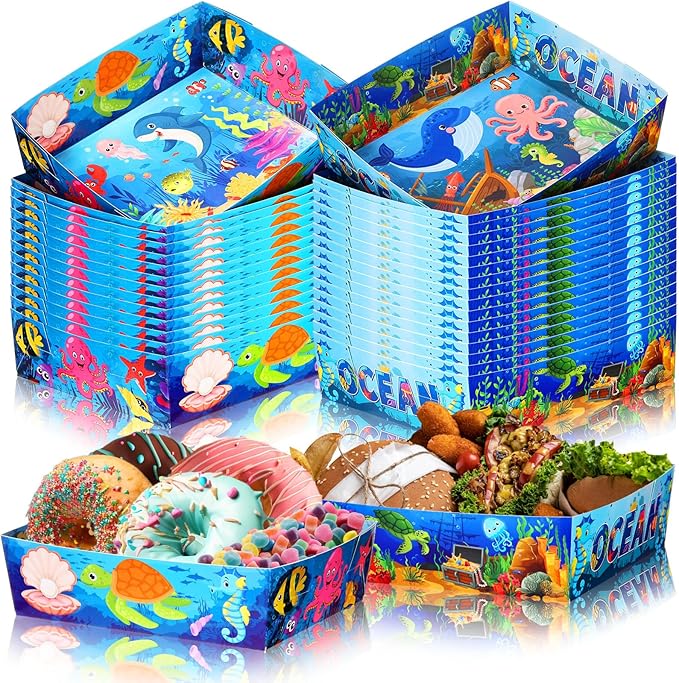 36 Pcs Under the Sea Theme Birthday Party Supplies 5 lb Large Paper