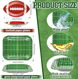 Tanlade 200 Pcs Football Paper Plates Football Party Decorations