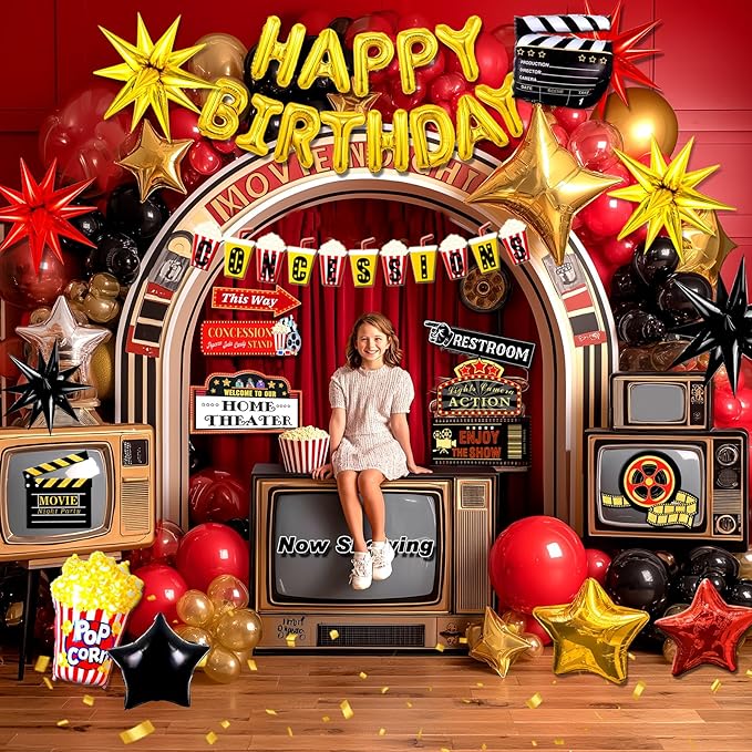 150pcs Movie Themed Birthday Party Decorations Movie Night Birthday