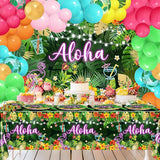Hawaiian Aloha Party Decorations 204 Pcs Luau Party Decorations Kit