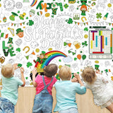 QZYL 54" x 108" Coloring St Patricks Day Crafts, Giant Coloring Table