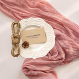 Keketoarrange Dusty Rose Easter Cheesecloth Table Runner Gauze 120