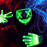 JOYIN Halloween Led Mask, Light Up Mask and Gloves for Cosplay Costume