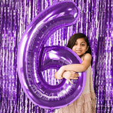KatchOn, Giant Purple Number 6 Balloon - 40 Inch | 6th Birthday