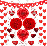 27 Pieces Valentines Day Swirl String Cutout Decoration Kit with