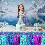 4 Pack Winter Princess Birthday Party Decorations 108 x30in Blue and