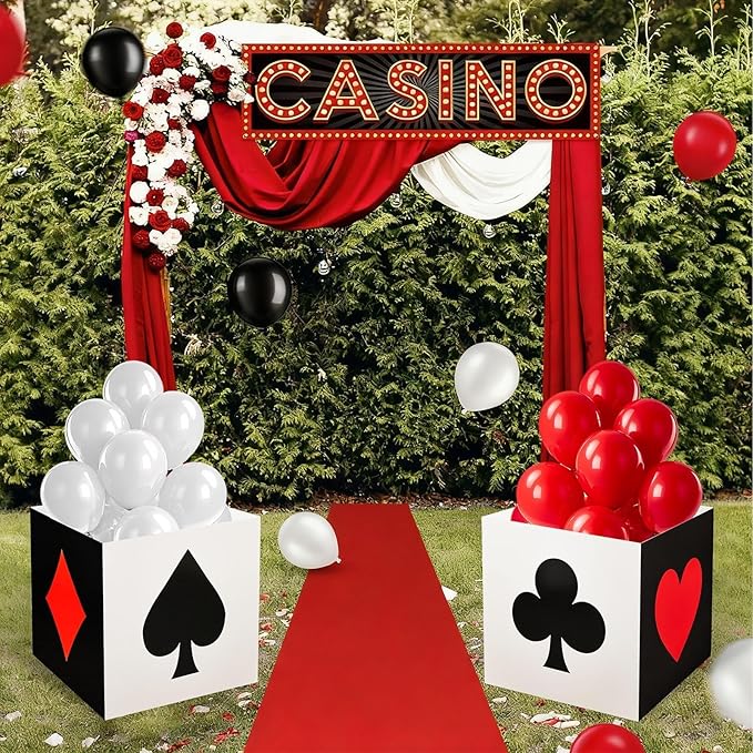 Casino Favors Box Casino Night Themed Party Decorations 23.6 Inch