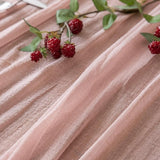 Keketoarrange 3pcs Dusty Pink Gauze Rustic Cheesecloth Table Runner