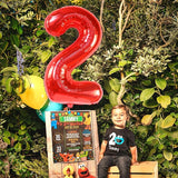 KatchOn, Giant Red Number 2 Balloon - 40 Inch | Mylar Foil 2nd Number