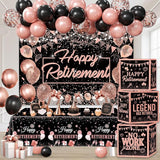 Retirement Party Decorations Rose Gold Balloons Happy retirement