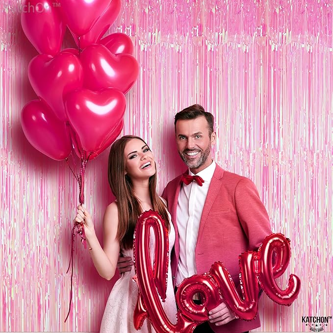 KatchOn, XtraLarge Iridescent Pink Streamers for Party Decorations -