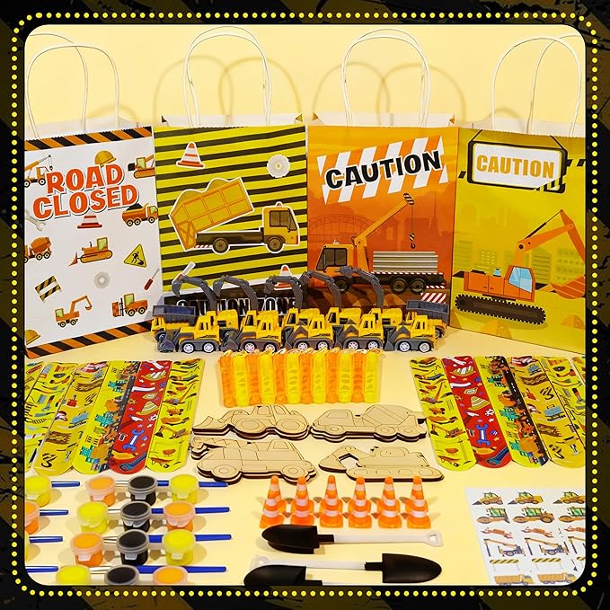 132pcs Construction Party Favors Birthday Party Decorations Supplies